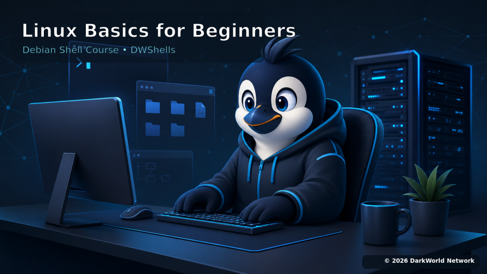 DWShells Linux Basics for Beginners course banner